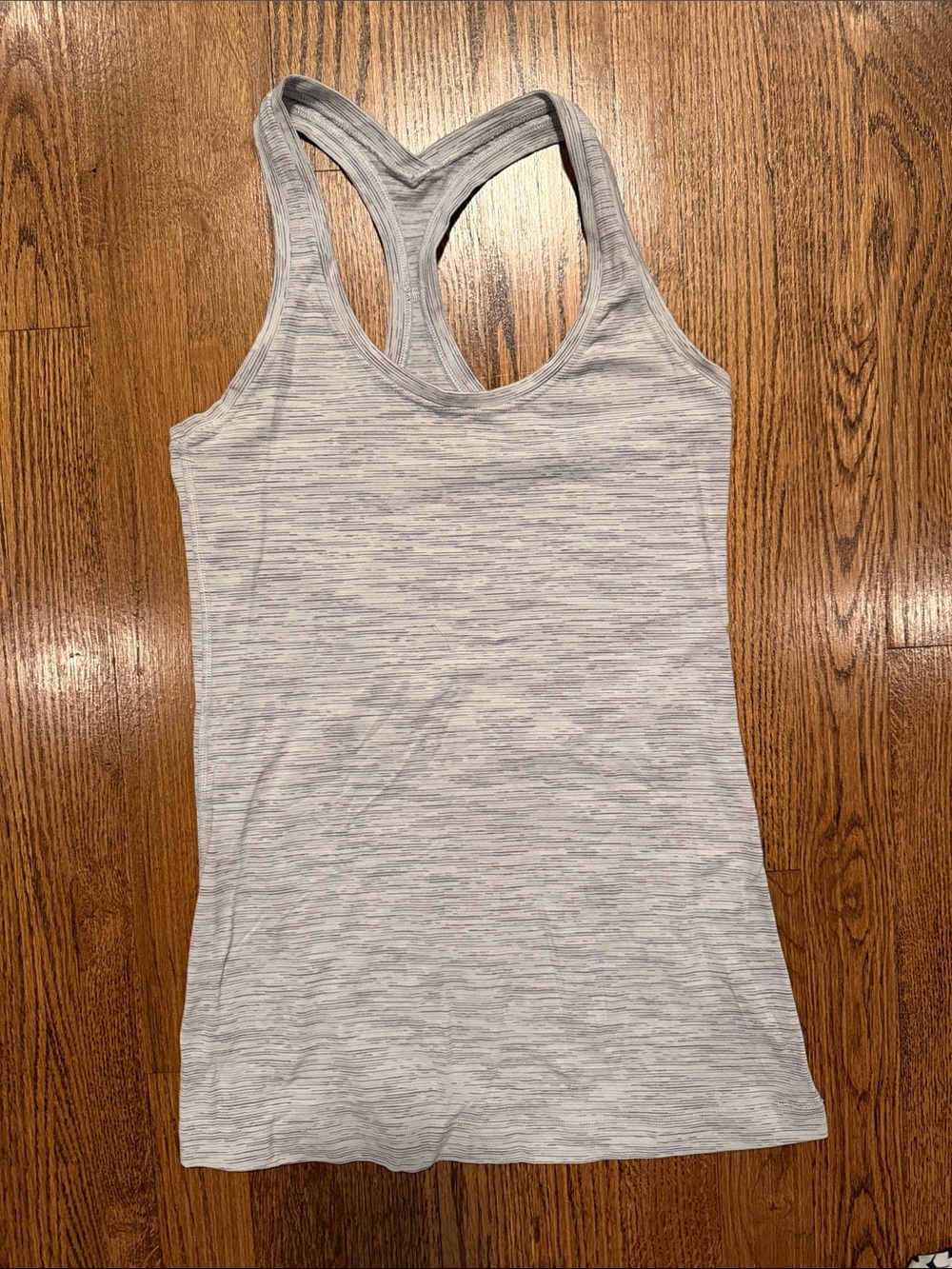 Lululemon Women's white grey space Racerback Tank Top Lightweight Active size 4